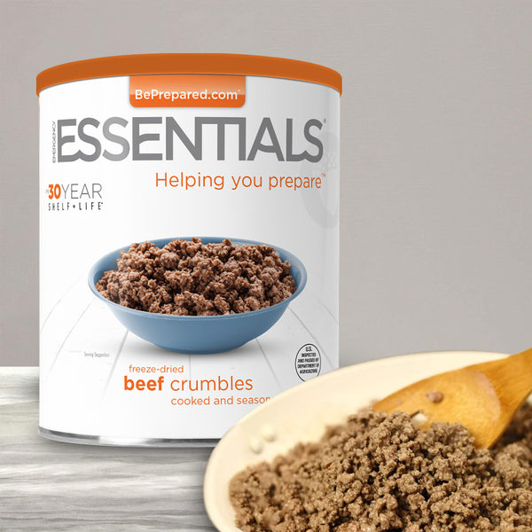 Freeze-Dried Beef Crumbles Large #10 Can (Cooked)