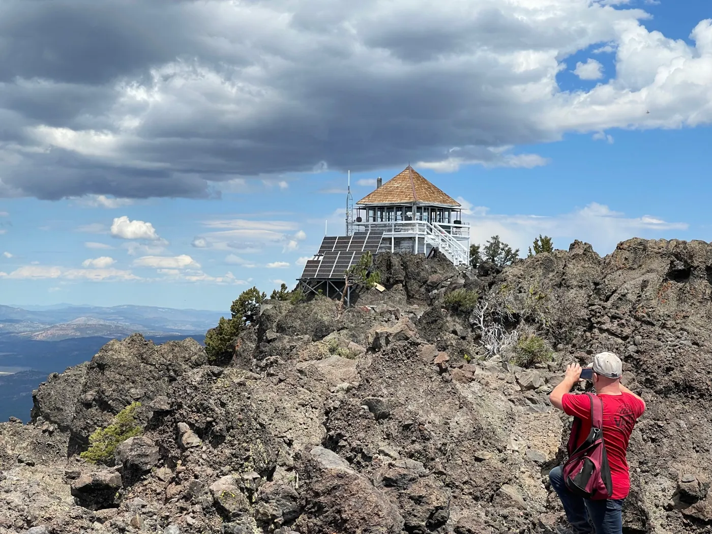 The Dixie Mountain lookout on our trip. You could see for hundreds of miles.